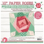 Paper Roses Quilt Block Foundation Paper