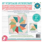 Vintage Sunburst Quilt Block Foundation Paper
